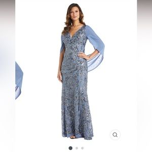 Mother of the Bride/Mother of the Groom Dusty Blue Beaded Dress